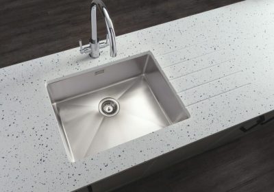 Professional worktop installation in Radlett featuring a minerva solid surface and a solid acrylic worktop as the main focal points